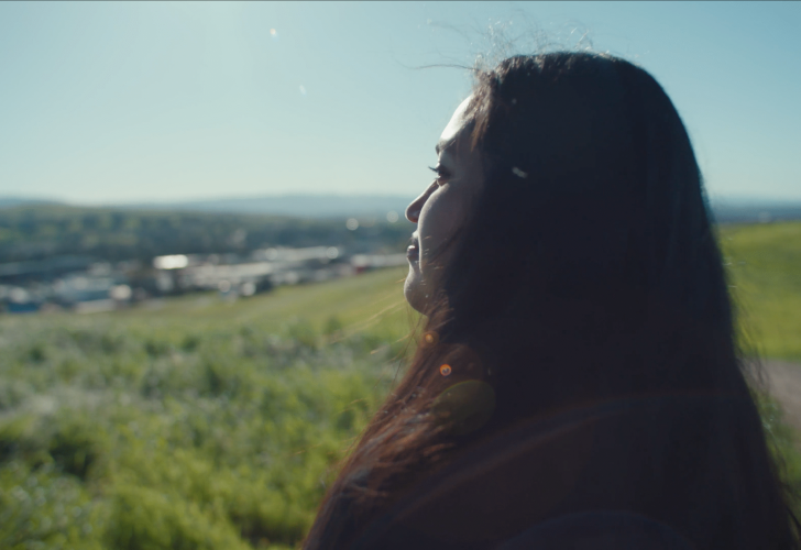 First-generation college student overlooking her school in a nonprofit video produced by Luma Creative for The Reach Foundation.