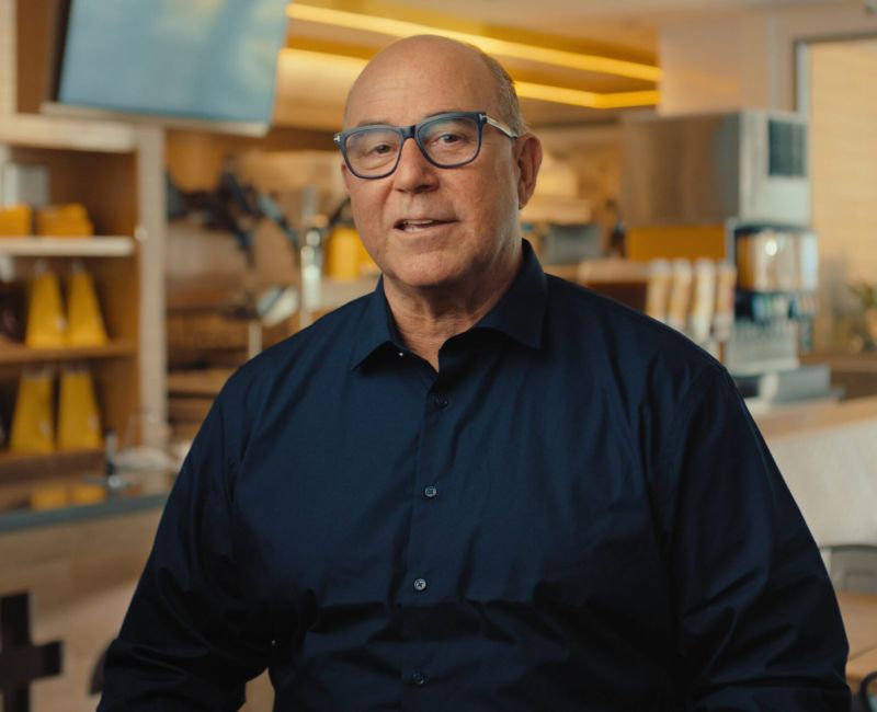 Aaron Noveshen, Founder and CEO of Starbird Chicken, during an interview video production in San Francisco.
