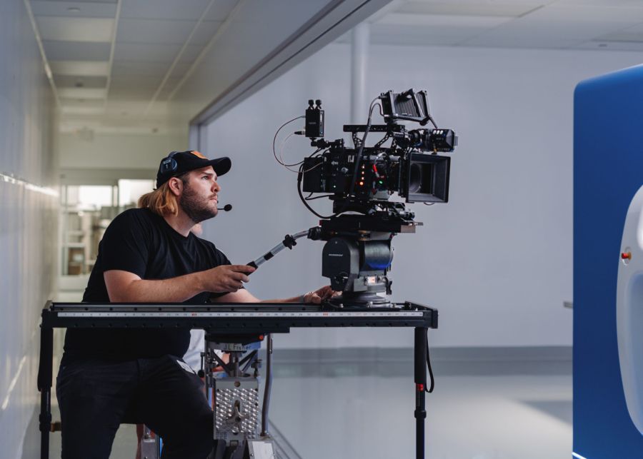 Luma Creative video production services team filming on location in San Francisco